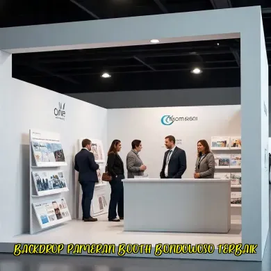 backdrop pameran booth bondowoso terbaik